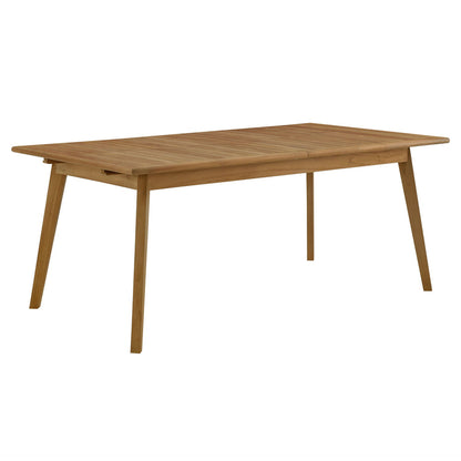 Vienna Outdoor Patio Teak Wood Extendable Dining Table - Default Title