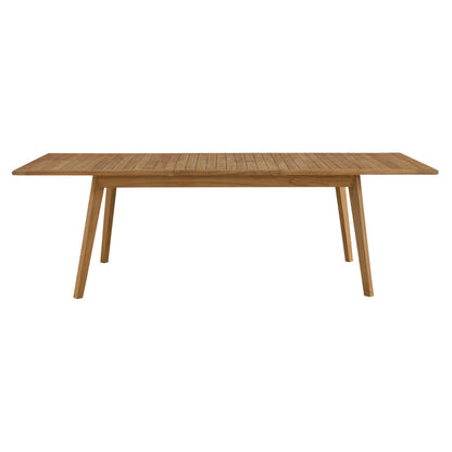 Vienna Outdoor Patio Teak Wood Extendable Dining Table - Default Title