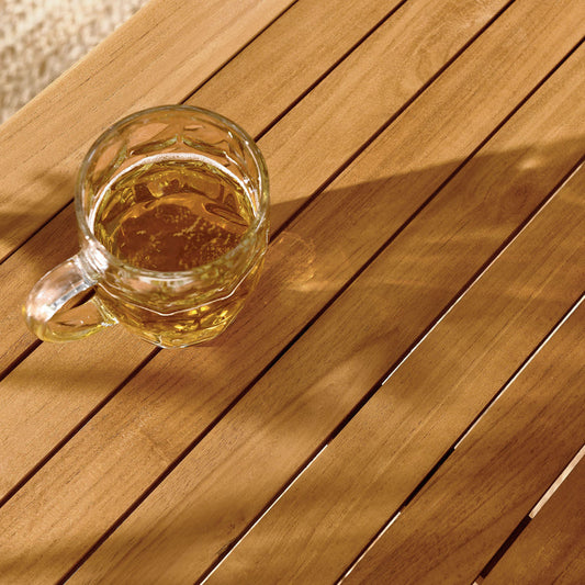 Vienna 34" Square Outdoor Patio Teak Wood Dining Table - Default Title