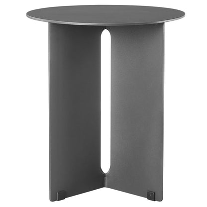 Tecton Outdoor Patio Aluminum Side Table - Charcoal