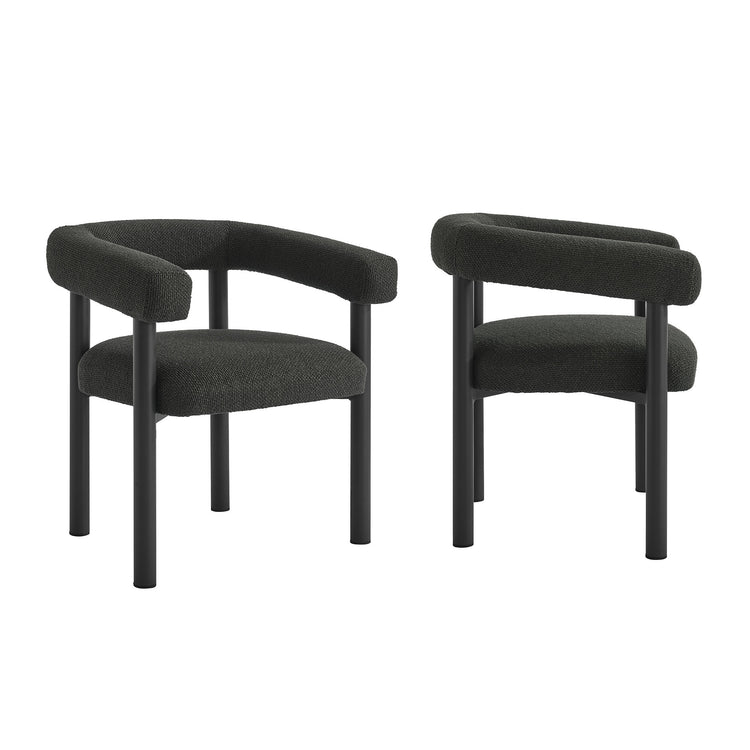 Nautica 5-Piece Round Outdoor Patio Aluminum Dining Table and Chairs Set - Charcoal Graphite