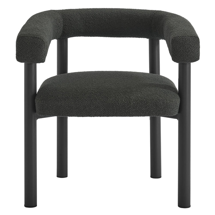 Nautica 5-Piece Round Outdoor Patio Aluminum Dining Table and Chairs Set - Charcoal Graphite