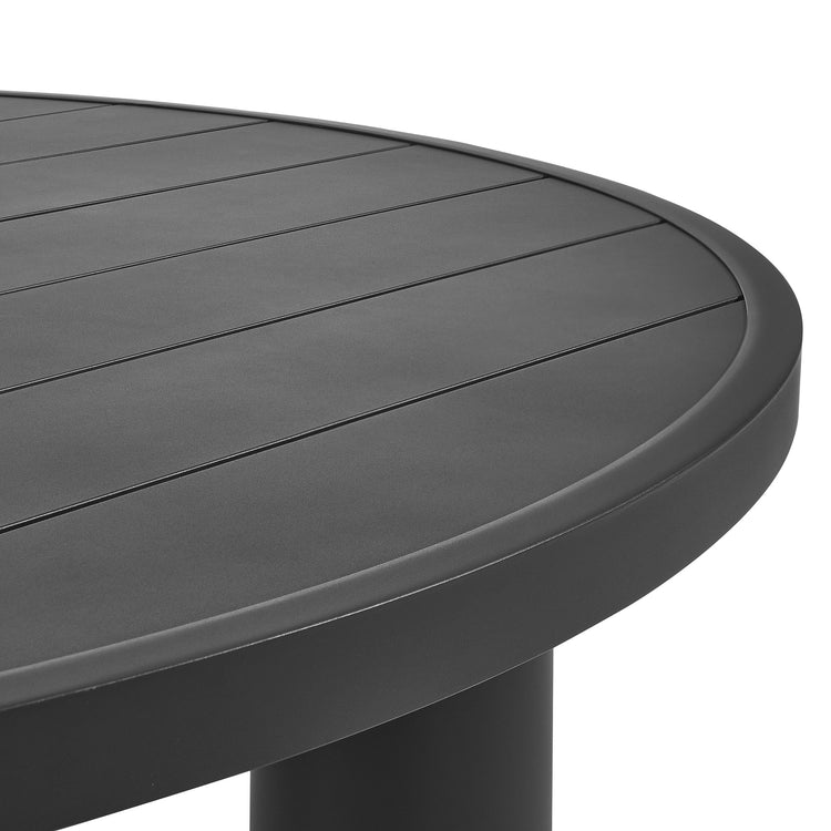 Nautica Outdoor Patio 60" Round Aluminum Dining Table - Graphite