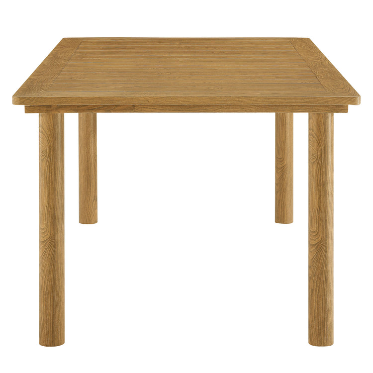 Parkland 76" Outdoor Patio Aluminum Dining Table - Natural