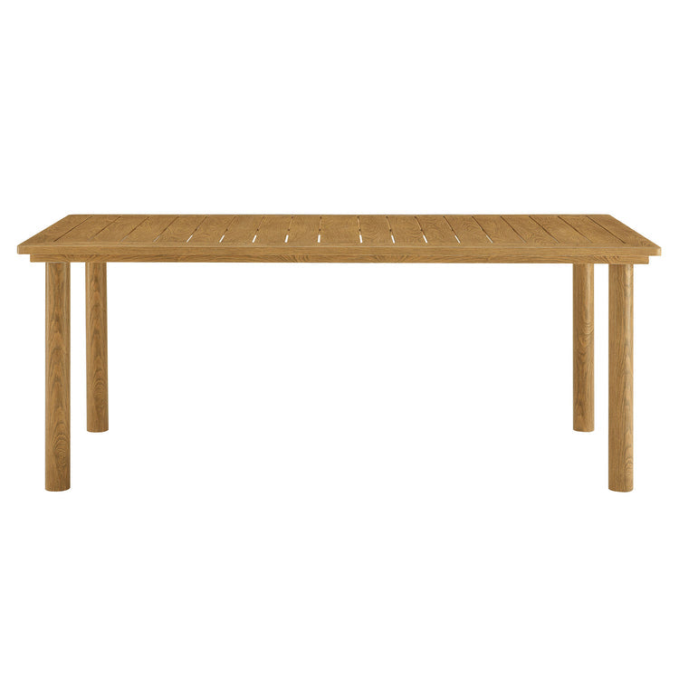 Parkland 76" Outdoor Patio Aluminum Dining Table - Natural