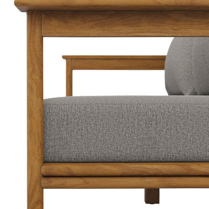 Wren Outdoor Patio Teak Wood Sofa - Natural Driftwood