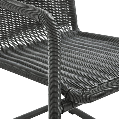 Abacus Outdoor Patio Wicker Dining Chairs Set of 2 - Slate