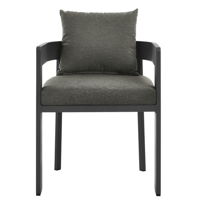 Tahoe 5-Piece Outdoor Patio Aluminum Dining Set - Gray Charcoal