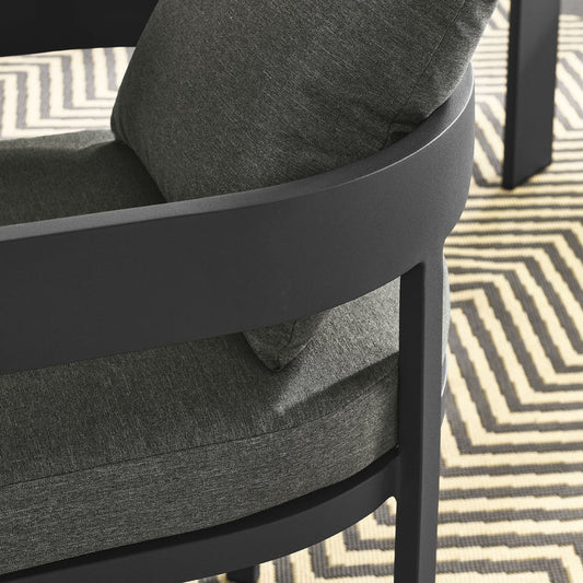 Tahoe Outdoor Patio Aluminum Dining Chair - Gray Charcoal