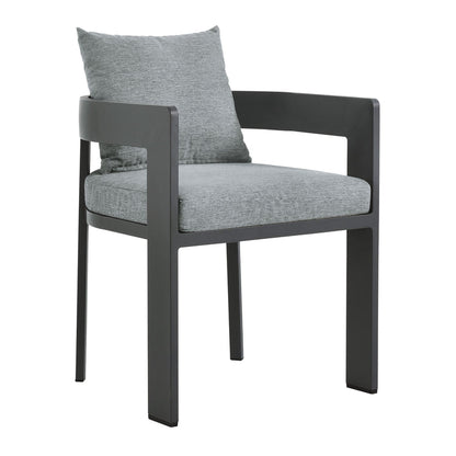 Tahoe 5-Piece Outdoor Patio Aluminum Dining Set - Gray Gray