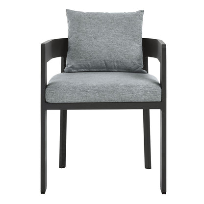 Tahoe 9-Piece Outdoor Patio Aluminum Dining Set - Gray Gray