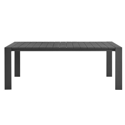 Tahoe Rectangular Outdoor Patio Aluminum Dining Table - Default Title