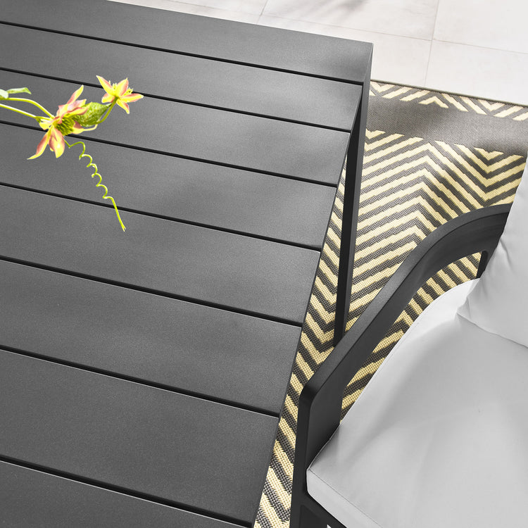 Tahoe Rectangular Outdoor Patio Aluminum Dining Table - Default Title