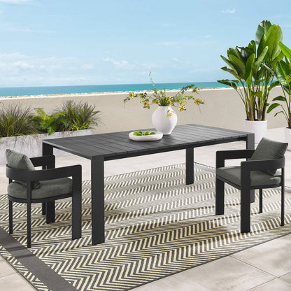 Tahoe Rectangular Outdoor Patio Aluminum Dining Table - Default Title