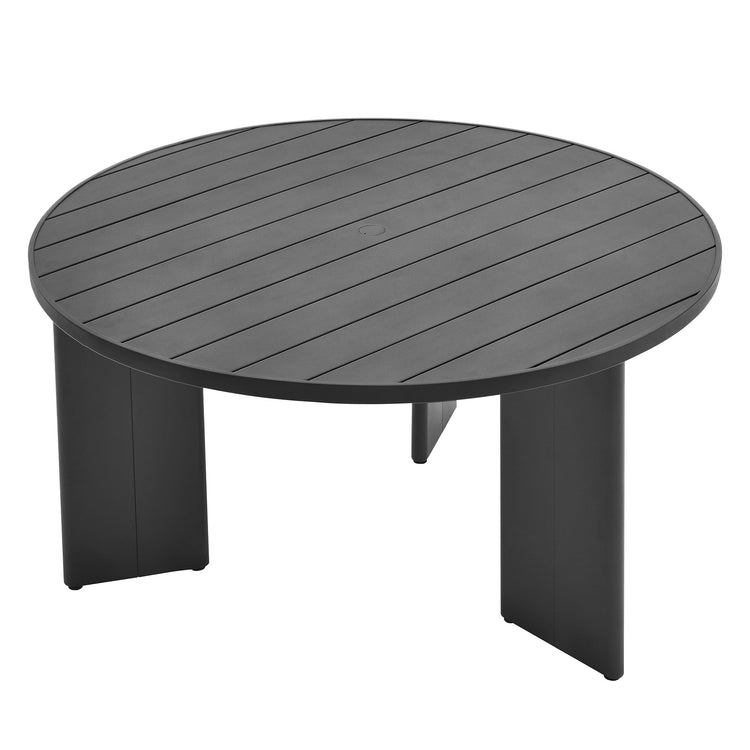 Tahoe Round Outdoor Patio Aluminum Dining Table - Default Title
