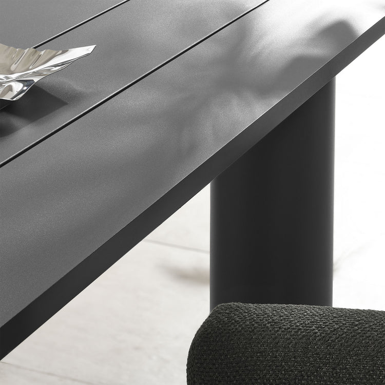 Nautica 7-Piece Rectangular Outdoor Patio Aluminum Dining Table and Chairs Set - Charcoal Graphite