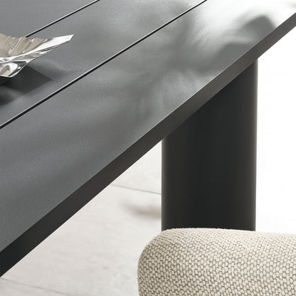 Nautica 7-Piece Rectangular Outdoor Patio Aluminum Dining Table and Chairs Set - Ivory Graphite