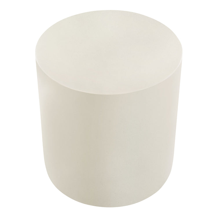 Brion Indoor - Outdoor Patio Concrete Stool - White