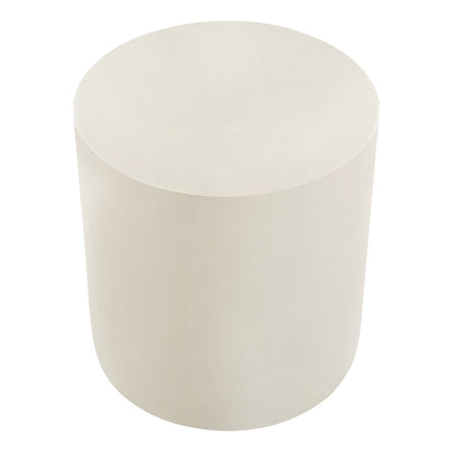 Brion Indoor - Outdoor Patio Concrete Stool - White