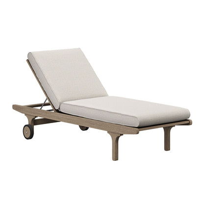 Saratoga Outdoor Teak Chaise Lounge Chair - Pebble