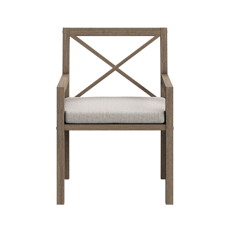 Northlake 9-Piece Outdoor Teak Wood Dining Set - Pebble