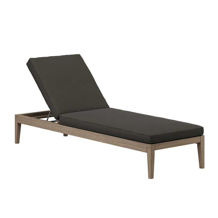 Northlake Outdoor Teak Chaise Lounge - Flint Gray