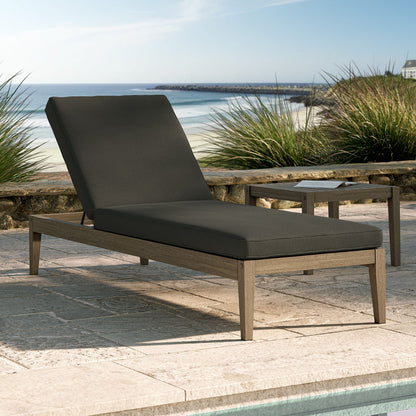 Northlake Outdoor Teak Chaise Lounge - Flint Gray