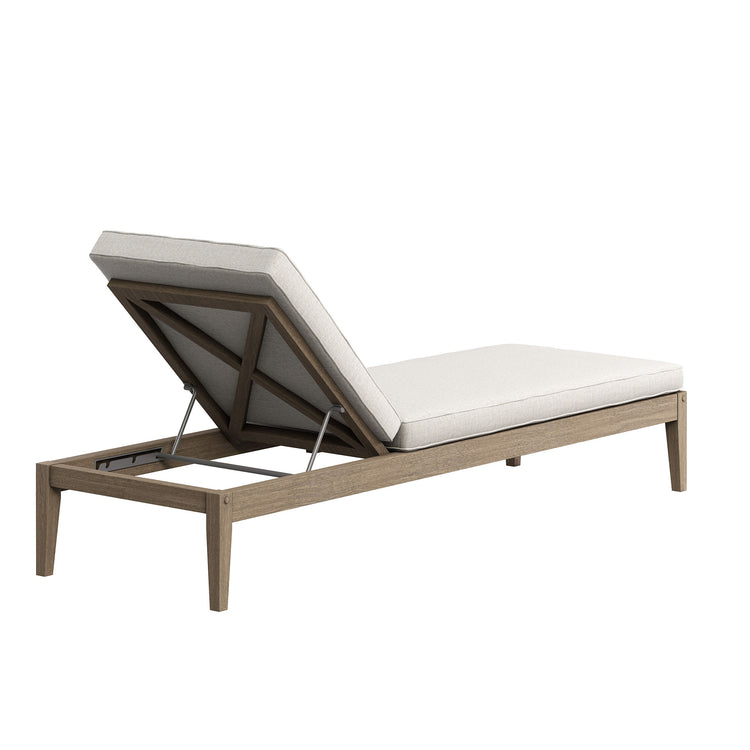 Northlake Outdoor Teak Chaise Lounge - Pebble