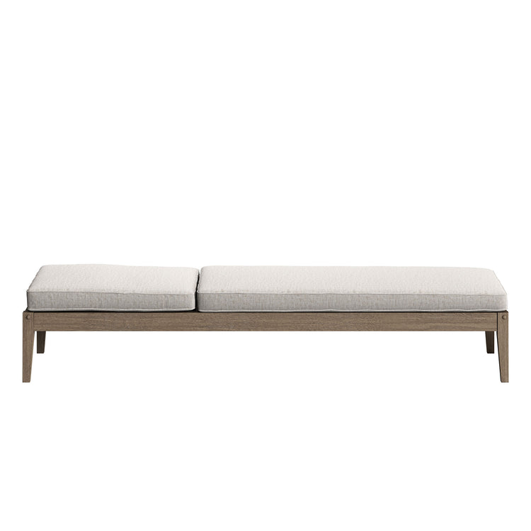 Northlake Outdoor Teak Chaise Lounge - Pebble