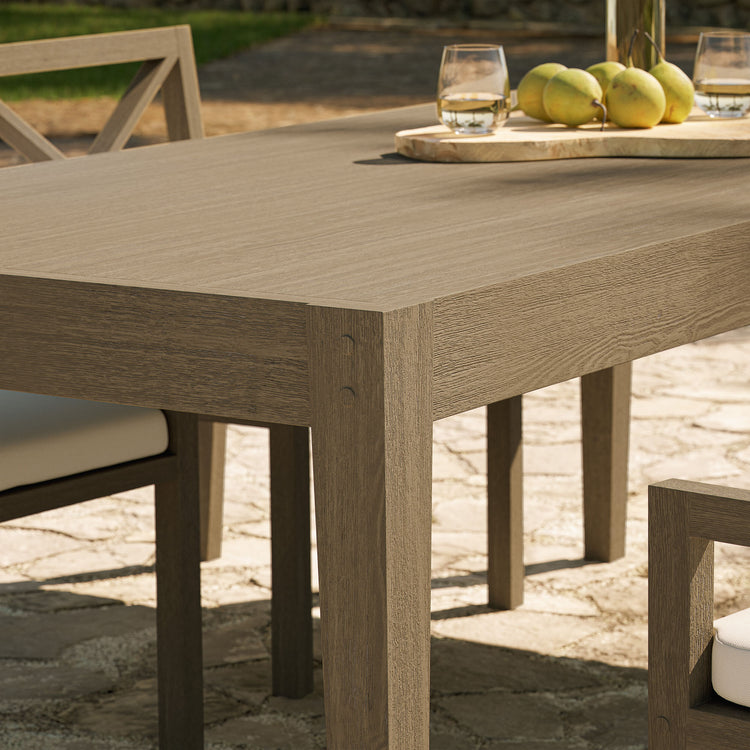 Northlake 83" Rectangular Outdoor Patio Teak Dining Table - Default Title