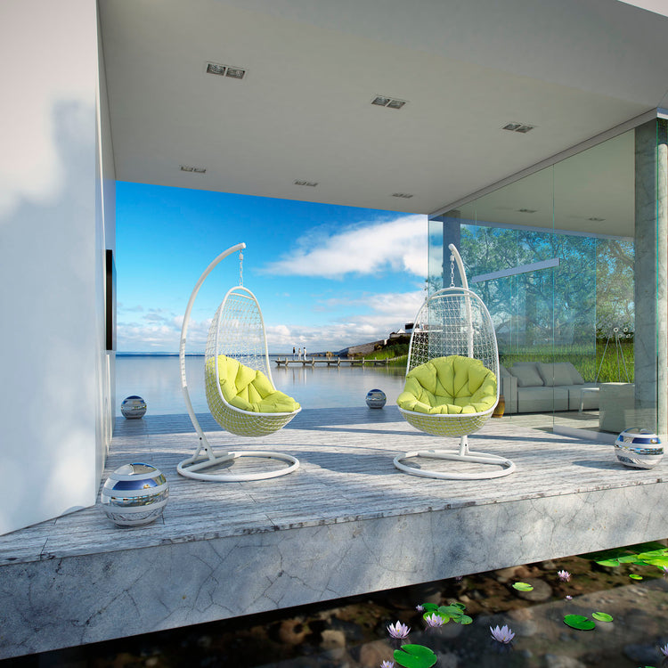 Encounter Swing Outdoor Patio Fabric Lounge Chair - Default Title