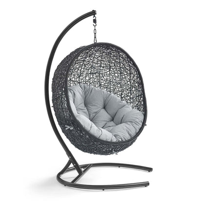Encase Swing Outdoor Patio Lounge Chair - Gray