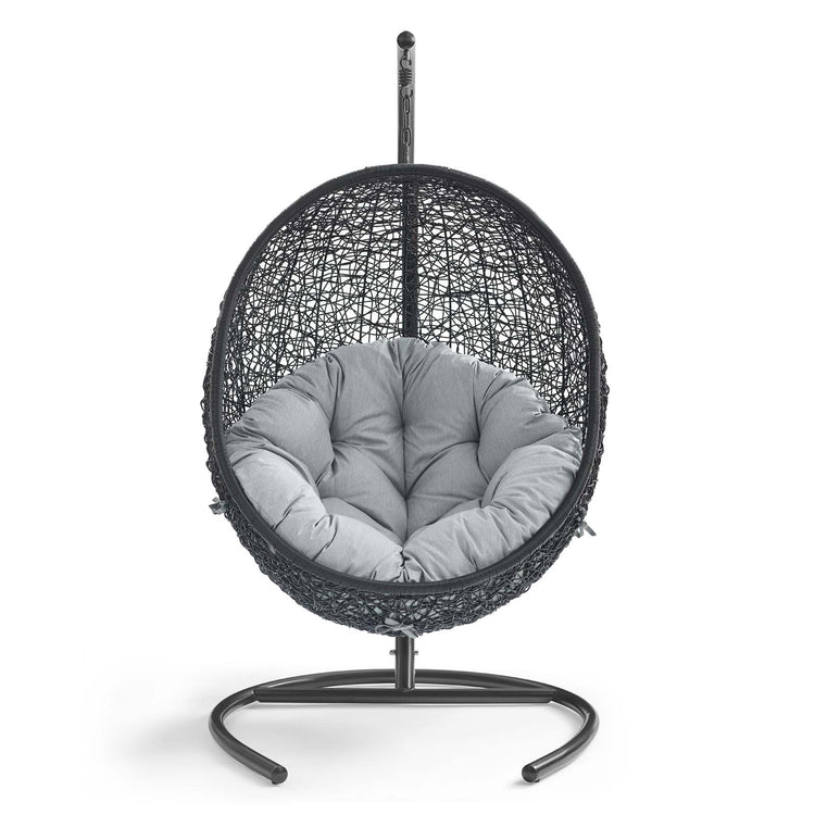 Encase Swing Outdoor Patio Lounge Chair - Gray