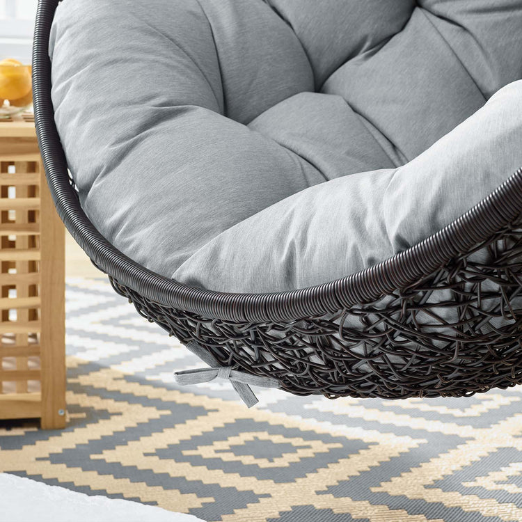 Encase Swing Outdoor Patio Lounge Chair - Gray