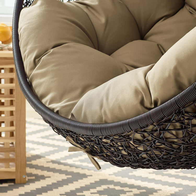Encase Swing Outdoor Patio Lounge Chair - Mocha