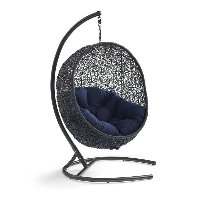 Encase Swing Outdoor Patio Lounge Chair - Navy