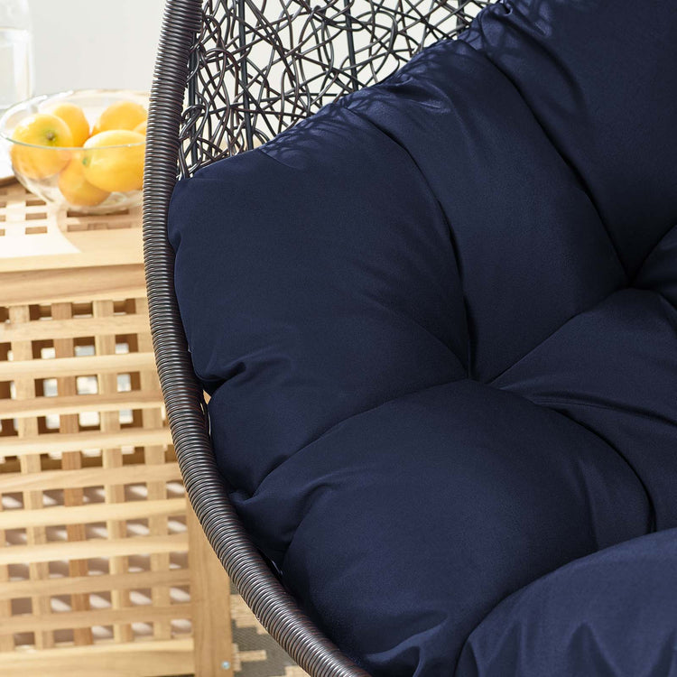 Encase Swing Outdoor Patio Lounge Chair - Navy