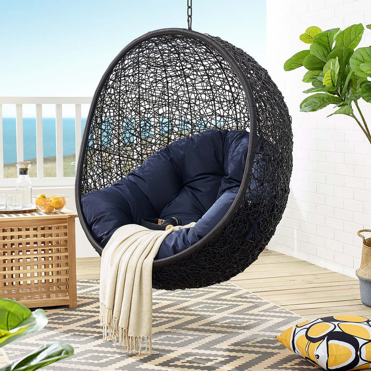 Encase Swing Outdoor Patio Lounge Chair - Navy