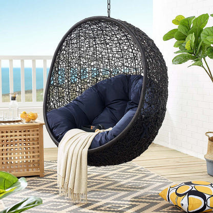 Encase Swing Outdoor Patio Lounge Chair - Navy