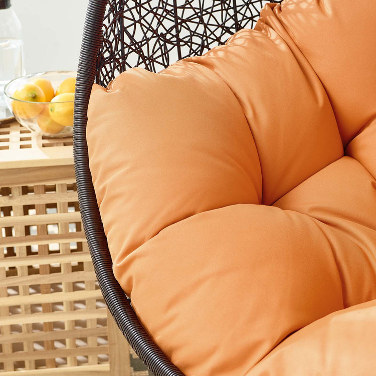 Encase Swing Outdoor Patio Lounge Chair - Orange