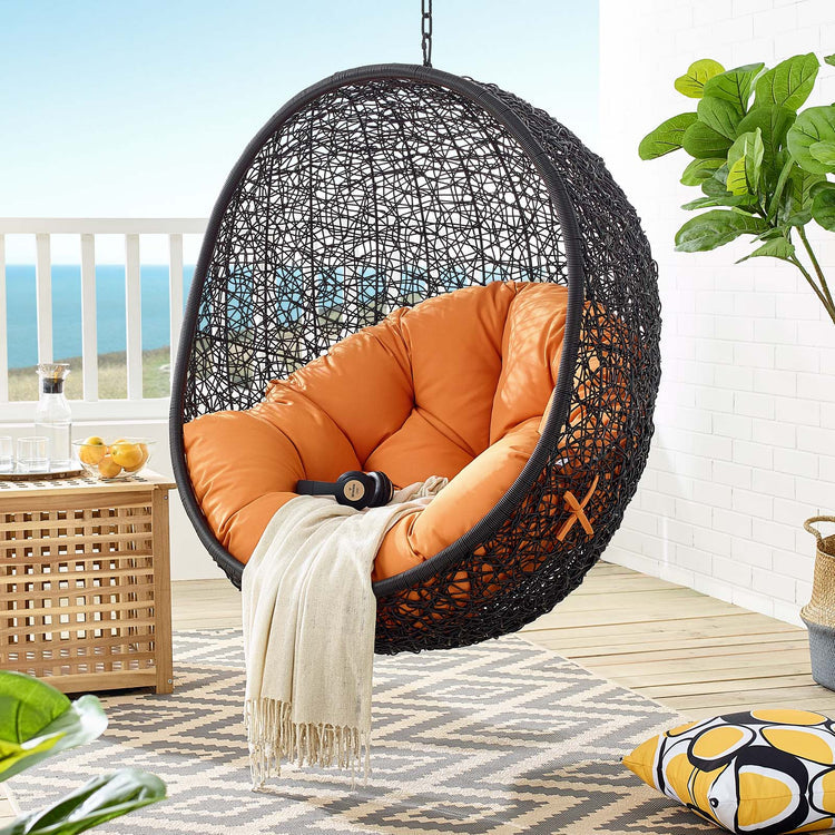 Encase Swing Outdoor Patio Lounge Chair - Orange