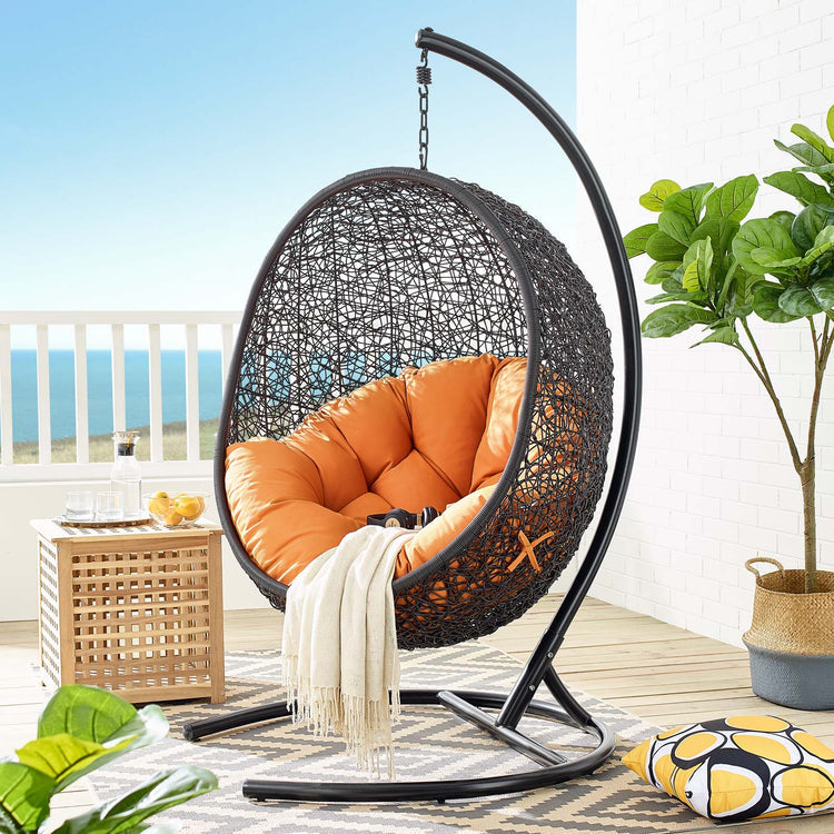 Encase Swing Outdoor Patio Lounge Chair - Orange