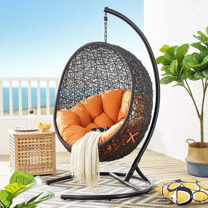 Encase Swing Outdoor Patio Lounge Chair - Orange