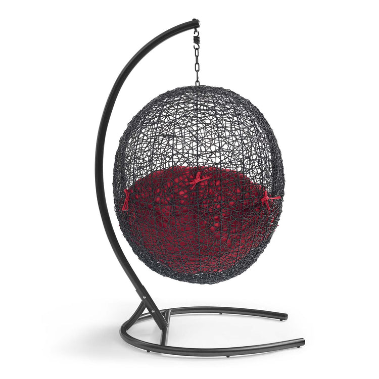 Encase Swing Outdoor Patio Lounge Chair - Red