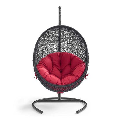 Encase Swing Outdoor Patio Lounge Chair - Red