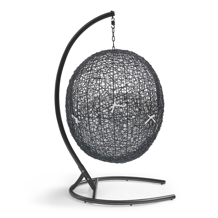 Encase Swing Outdoor Patio Lounge Chair - White