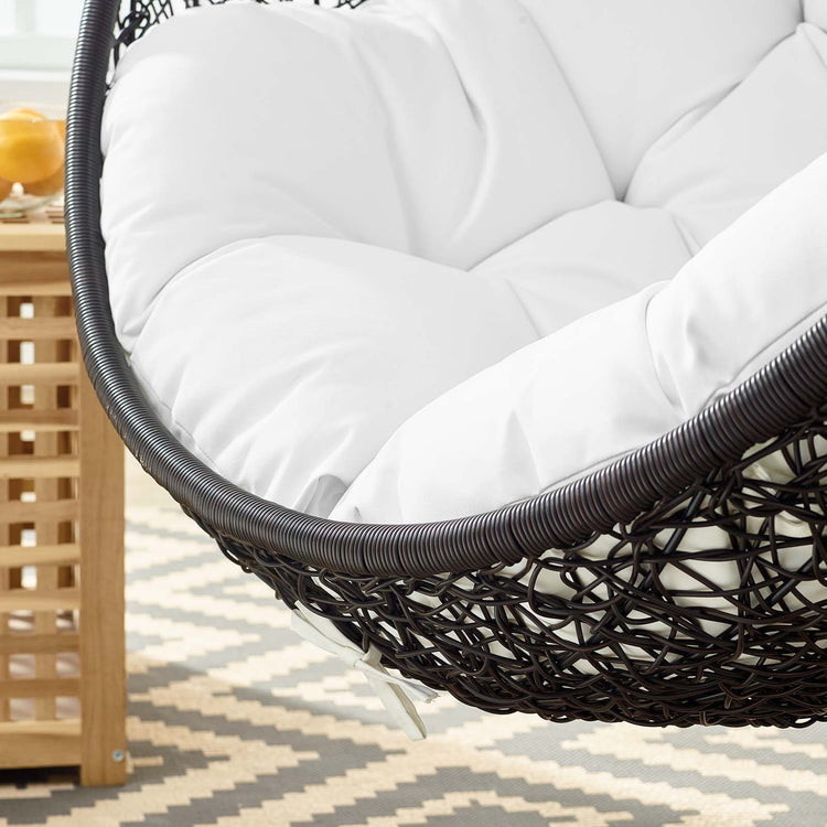 Encase Swing Outdoor Patio Lounge Chair - White