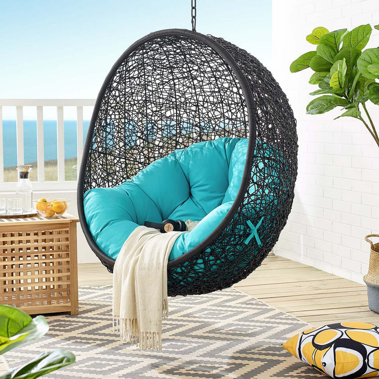 Encase Swing Outdoor Patio Lounge Chair - Turquoise