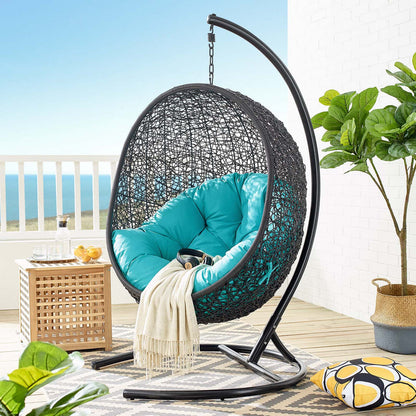 Encase Swing Outdoor Patio Lounge Chair - Turquoise