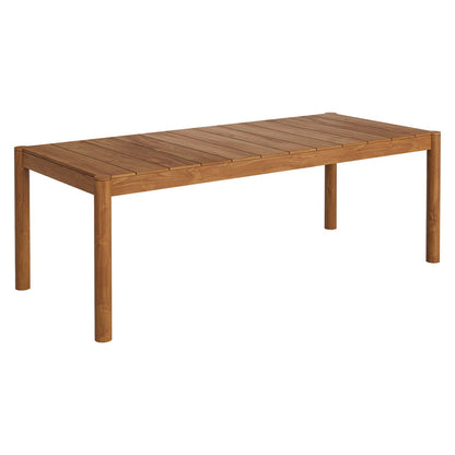 Eleni 89-Inch Outdoor Patio Teak Wood Dining Table - Natural